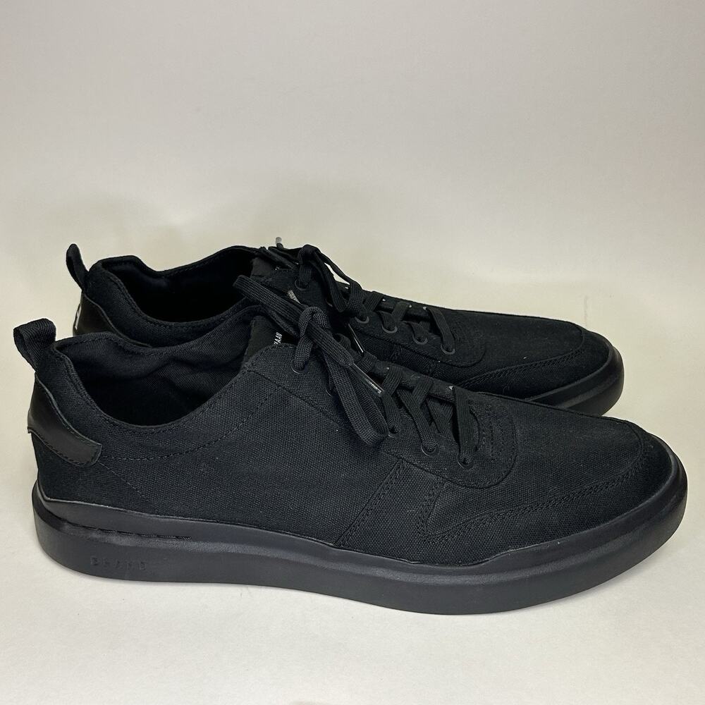 Cole Haan Sneaker Mens Size 13 All Black Grandpro Rally Canvas Court Sneakers